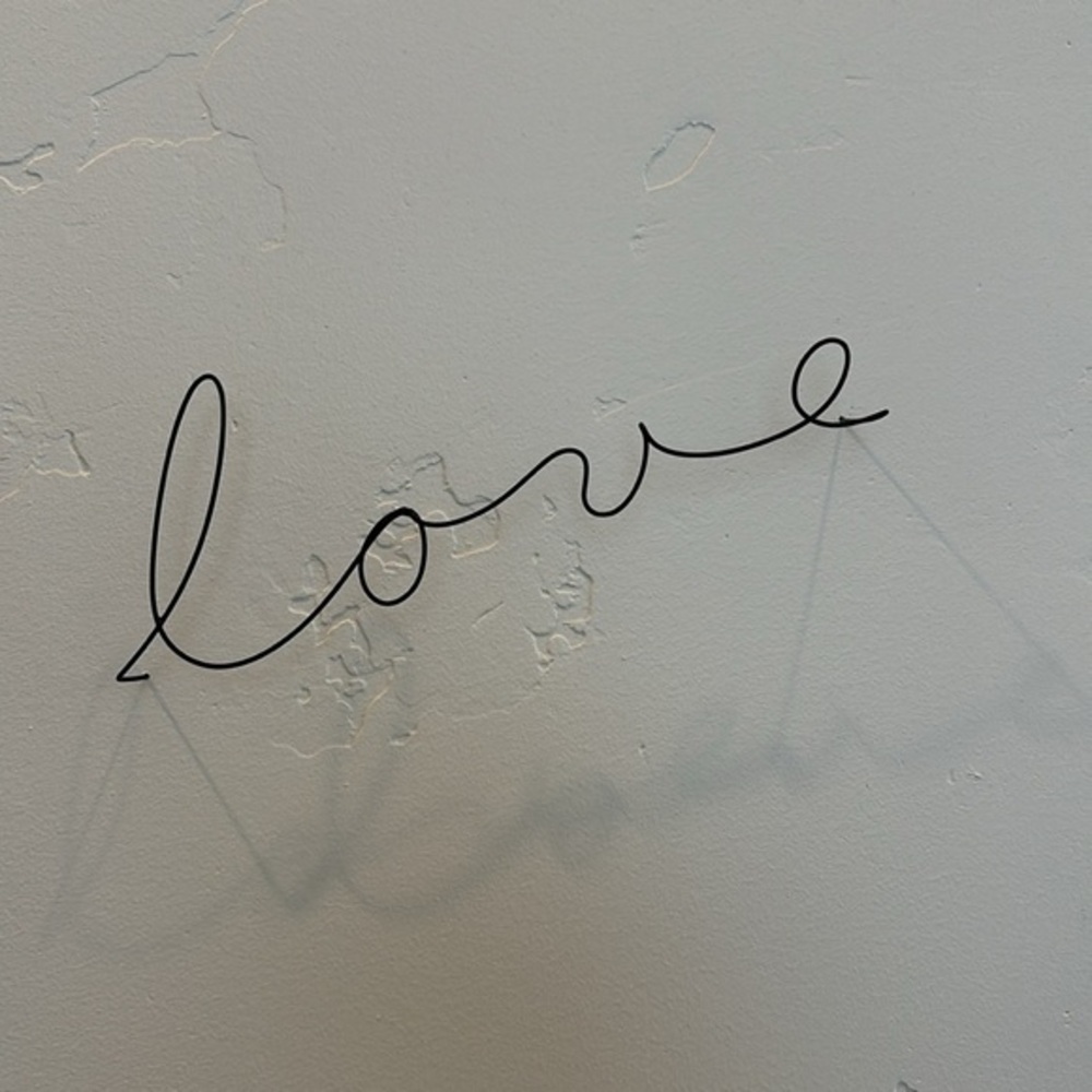 LOVE Valentines Hanging Metal Wire Wall‎ Word Art Decor Valentines Wedding Gift